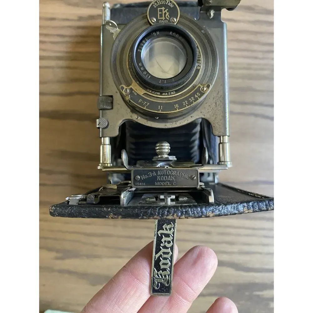Antique 1913 Kodak No. 3A Large Folding Camera Large Ball Bearing Shutter